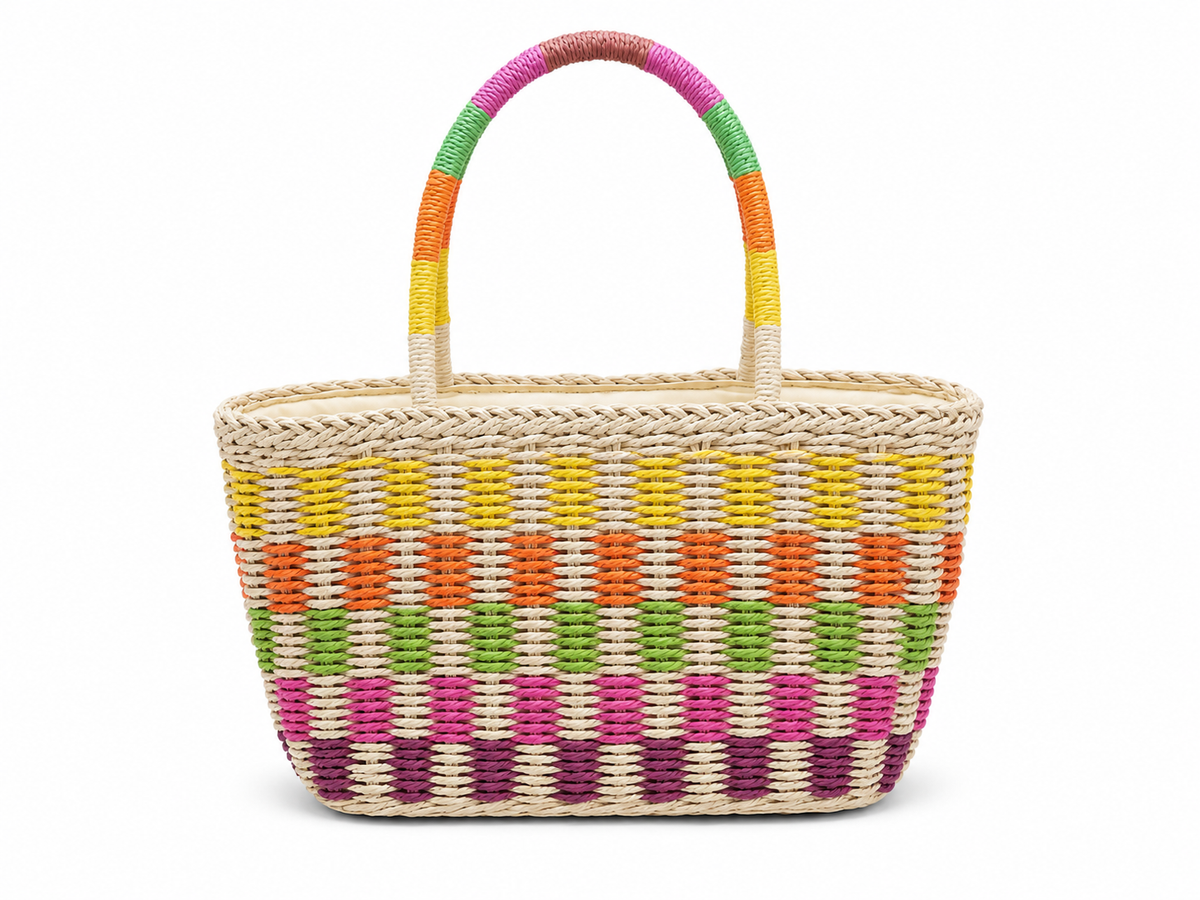 Rainbow weave summer tote2