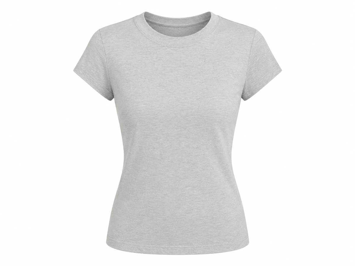 Light grey classic fitted t-shirt