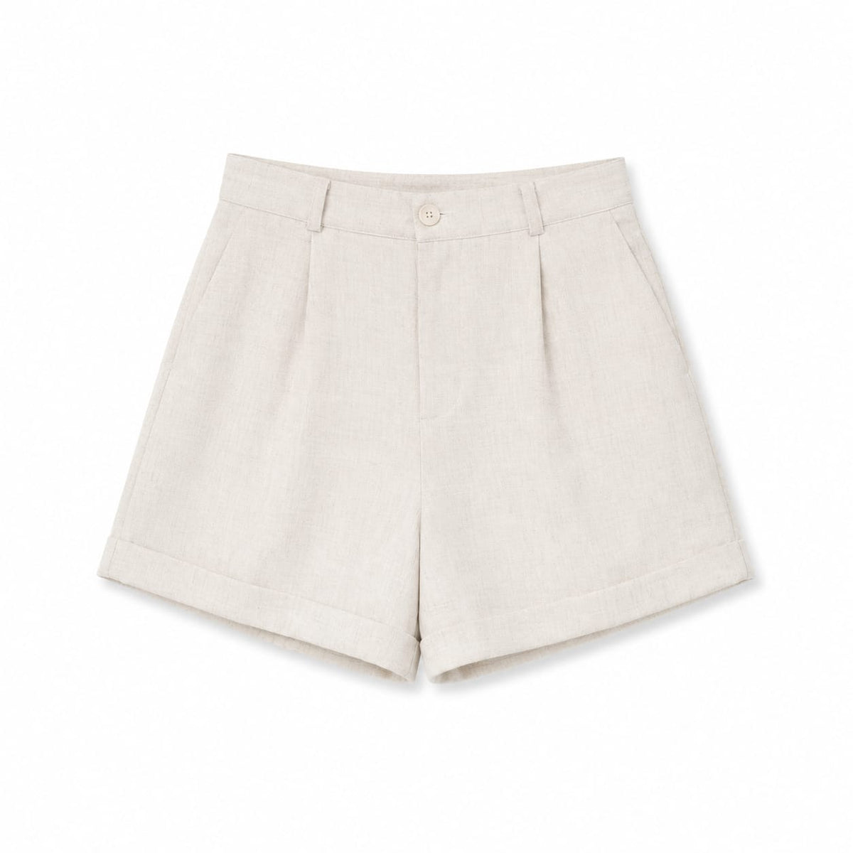 Women’s high-waisted linen shorts