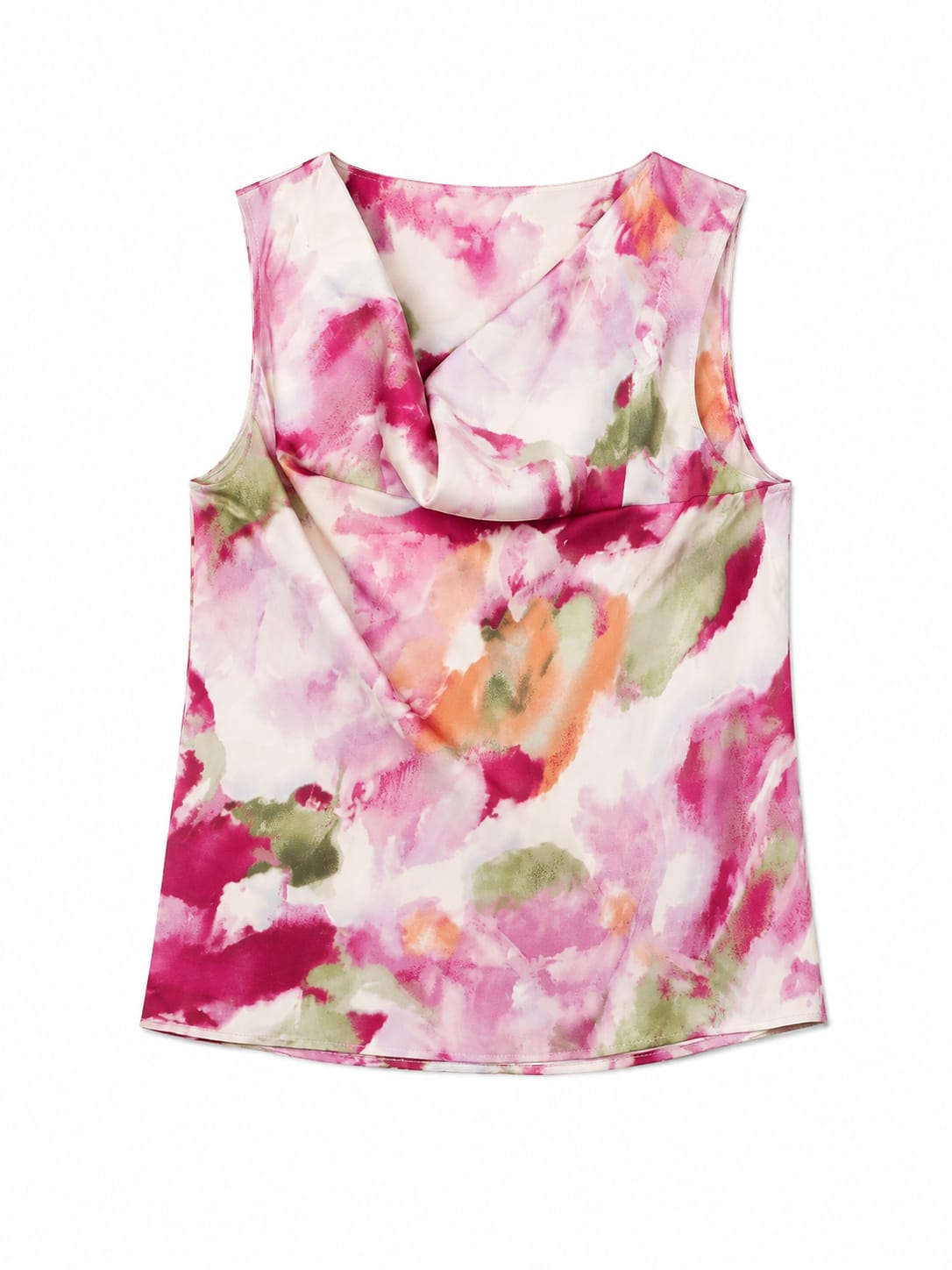 Women watercolor cowl neck top