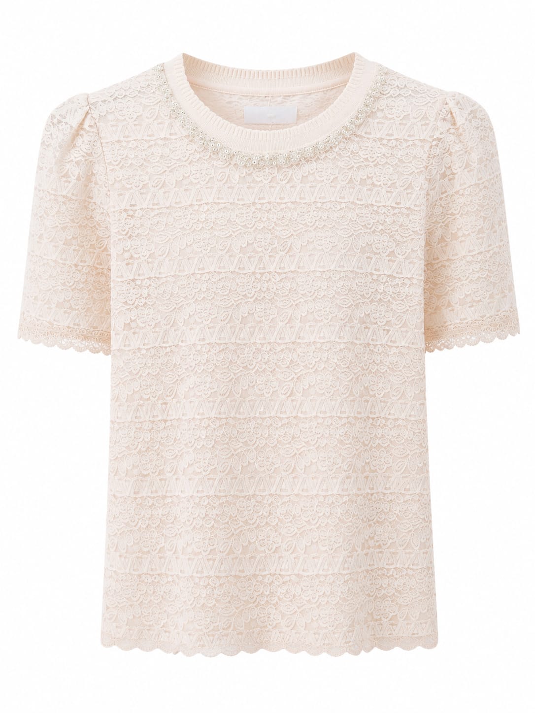 Elegant lace short sleeve blouse