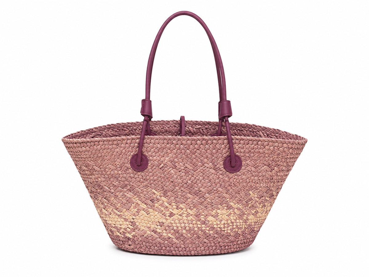 Rosewood woven tote bag