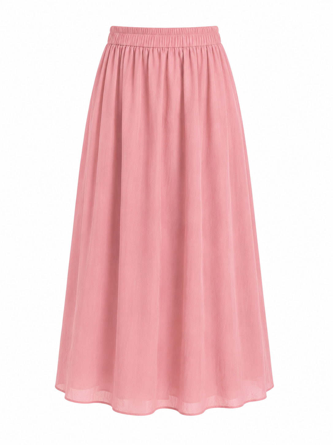 Women blush pink wrap maxi skirt