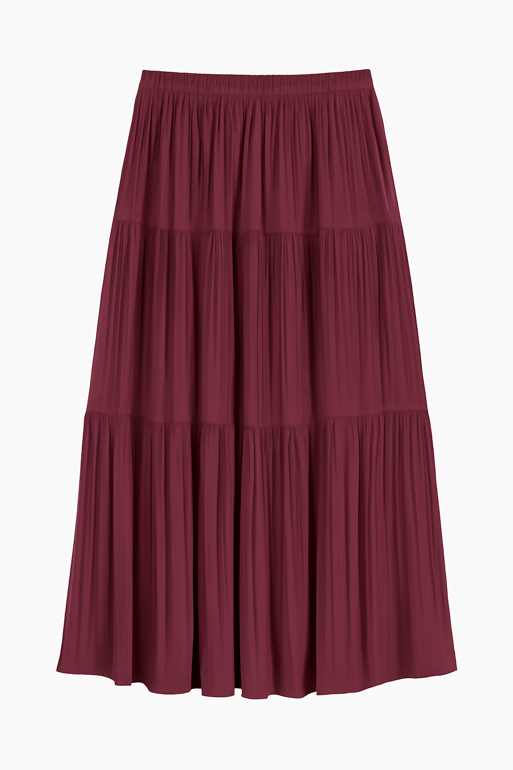Flowy Burgundy Long Skirt