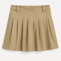 Pleated A-Line Skirt in Beige