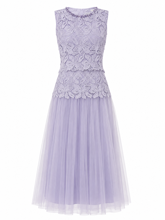 Lavender lace & tulle two-piece set
