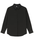 Textured Black Button-Up Shirt