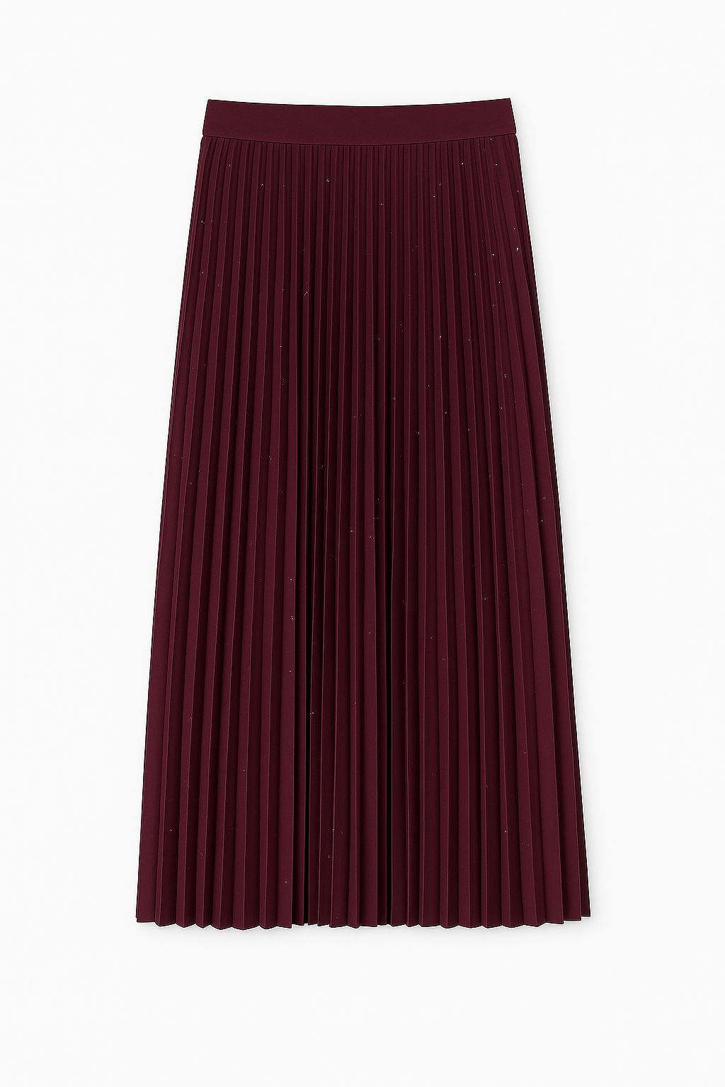 Burgundy Pleated Skirt