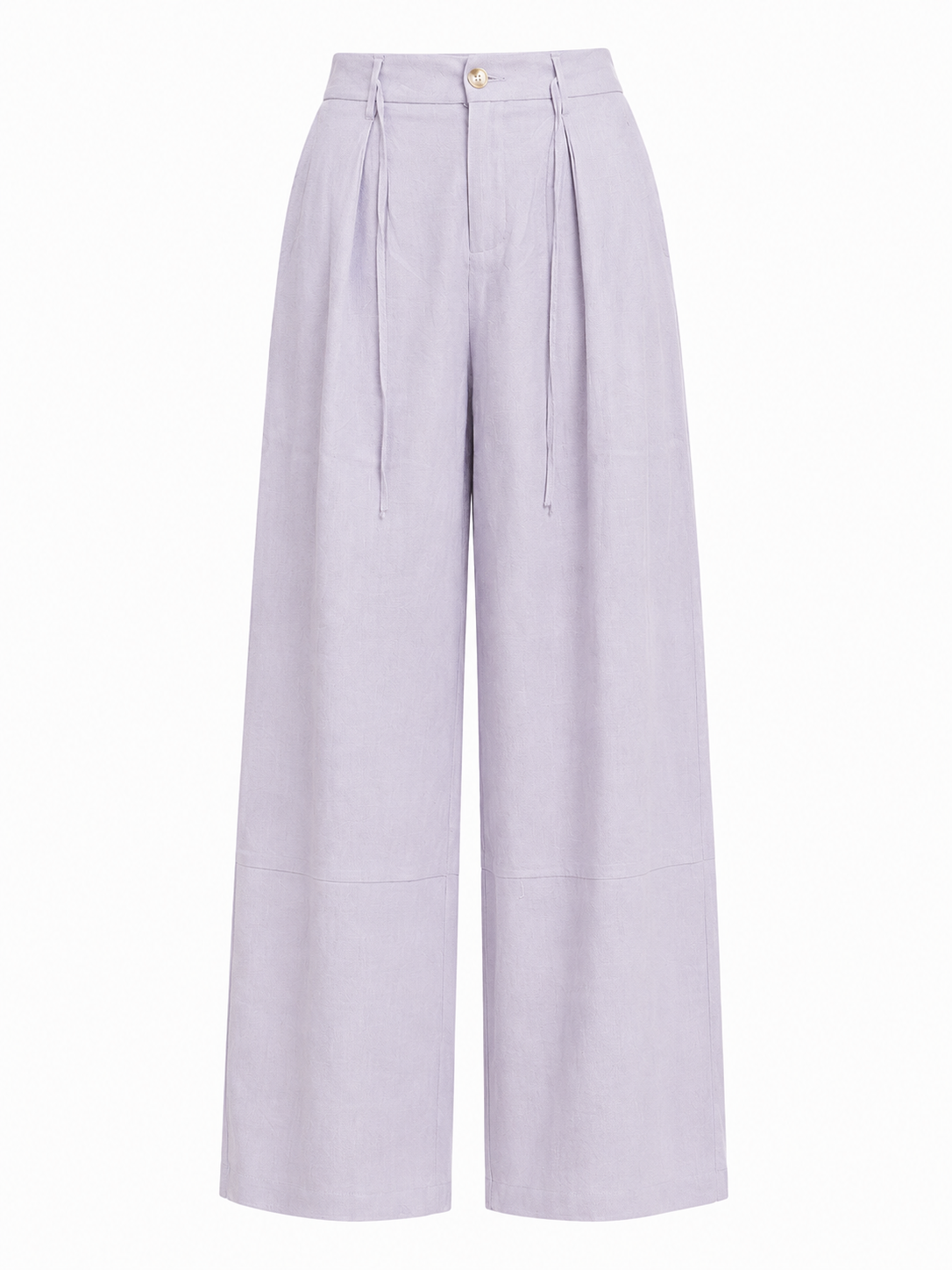 Lilac high-waist wide-leg pants