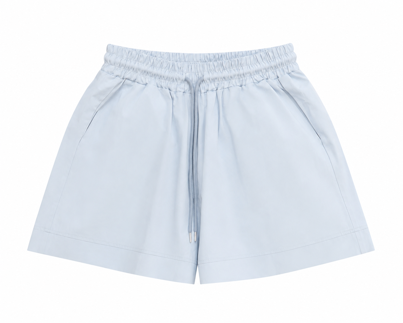 Powder blue drawstring shorts