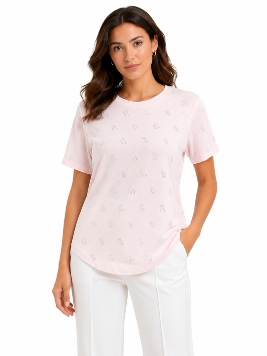Blush pink embellished top