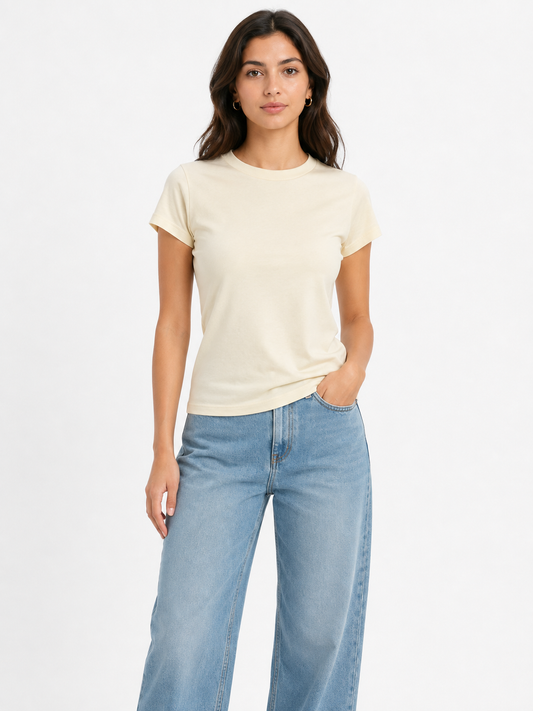 Ivory classic fitted t-shirt