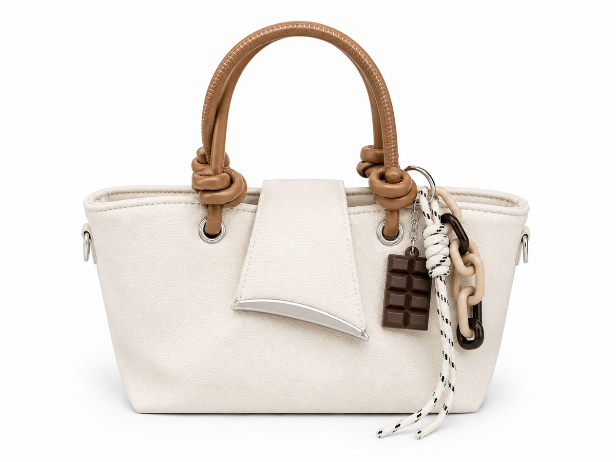 Ivory charm mini tote