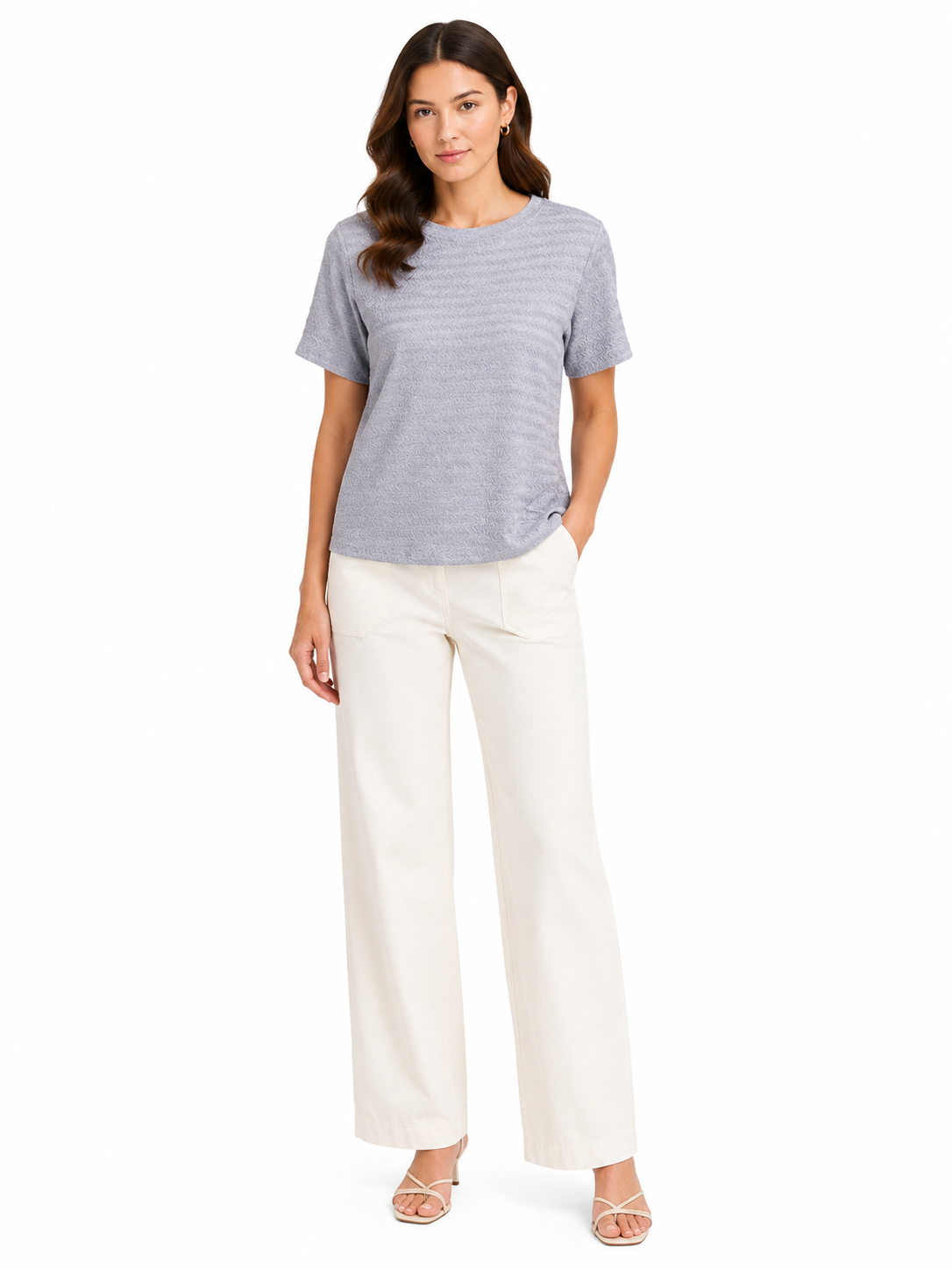 Lavender textured wave top
