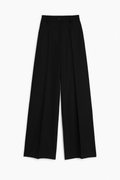 Charcoal High-Waist Tailored Trousers