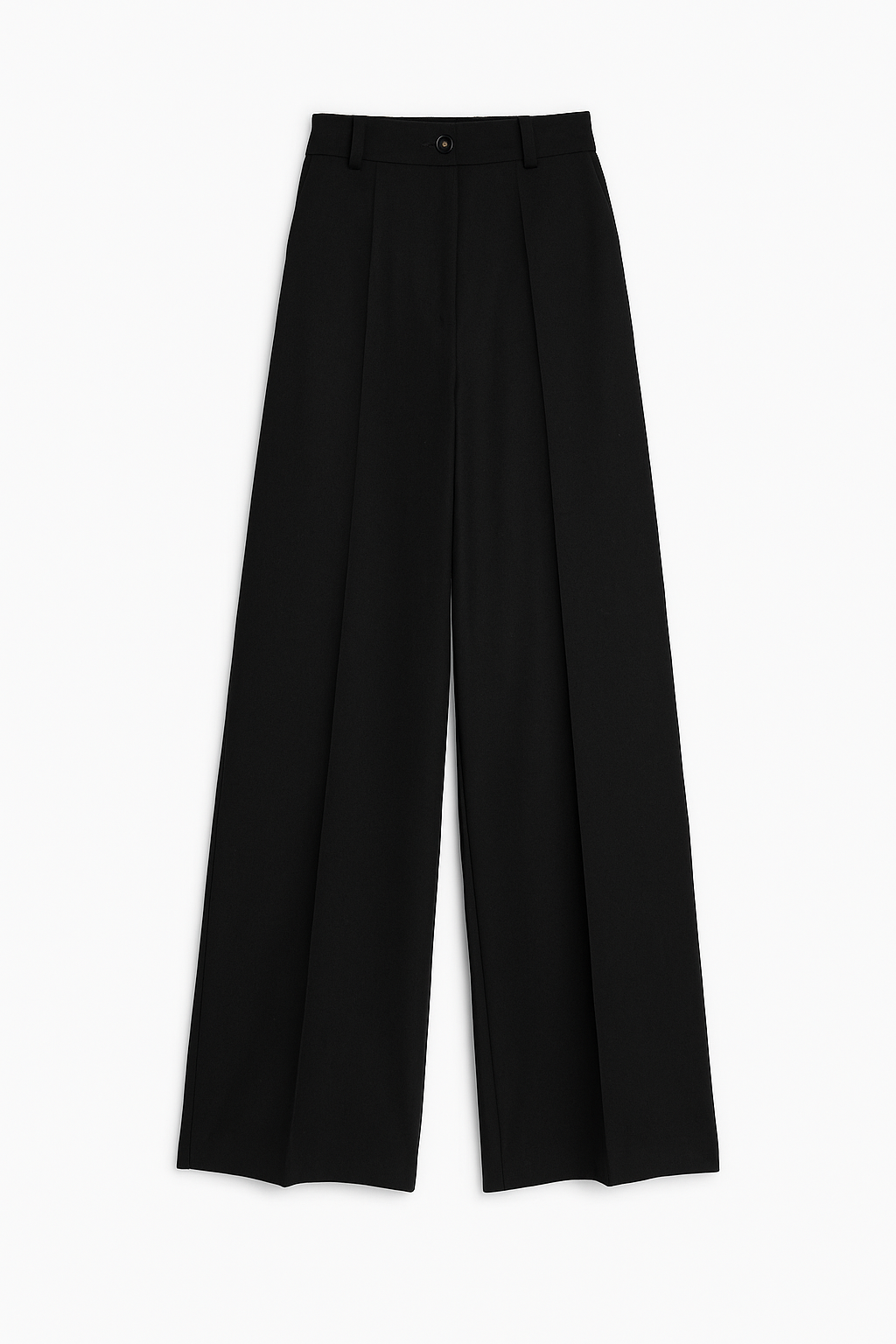 Charcoal High-Waist Tailored Trousers