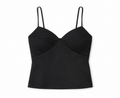 Blackpleated bust cami top