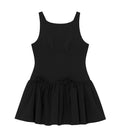 Black Sleeveless Mini Dress with Bow Accents