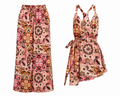 Bohemia floral halter top& wide-leg pants co-ord set