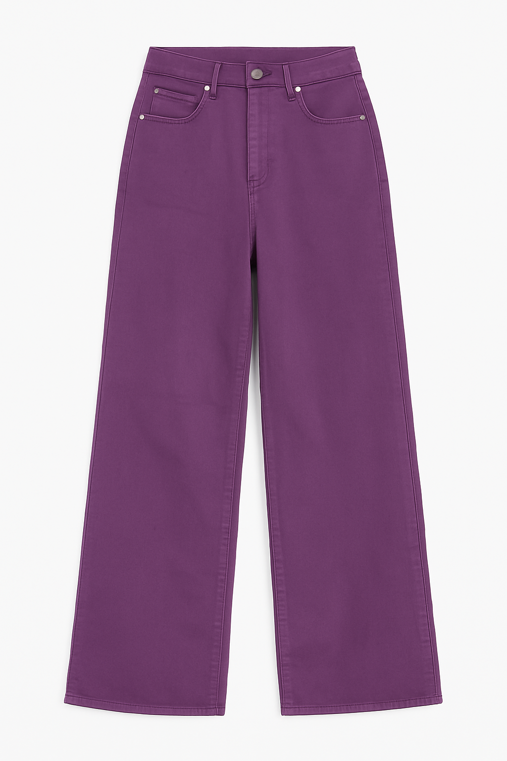 Violet High-Waist Wide-Leg Jeans