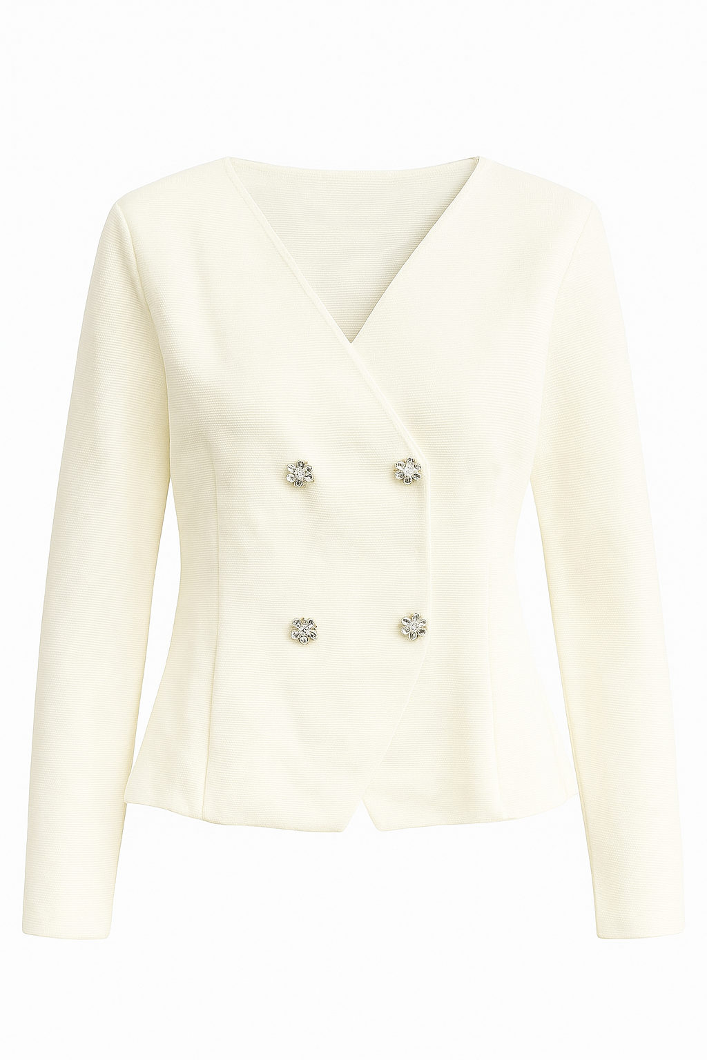 Elegant Structured Top in Ivory White