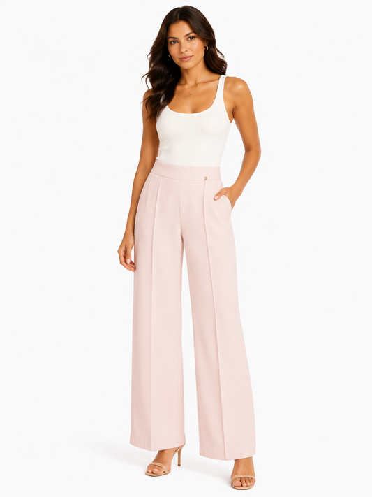 Women’s blush wide-leg trousers