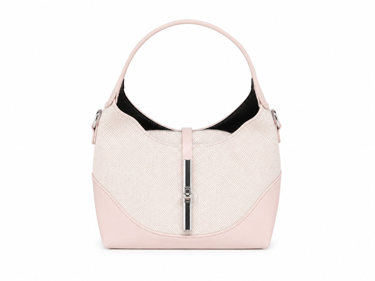 Blush pink mini hobo bag