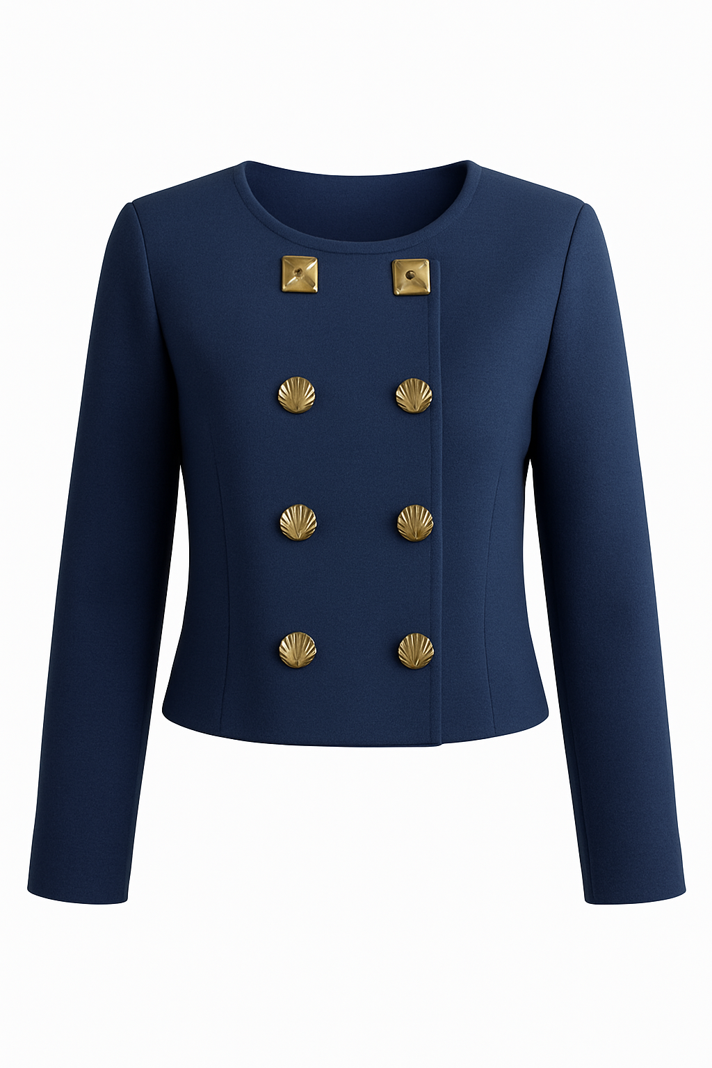 Navy Structured Top with Gold Hardware