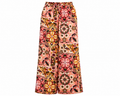 Boho patchwork wide-leg palazzo pants