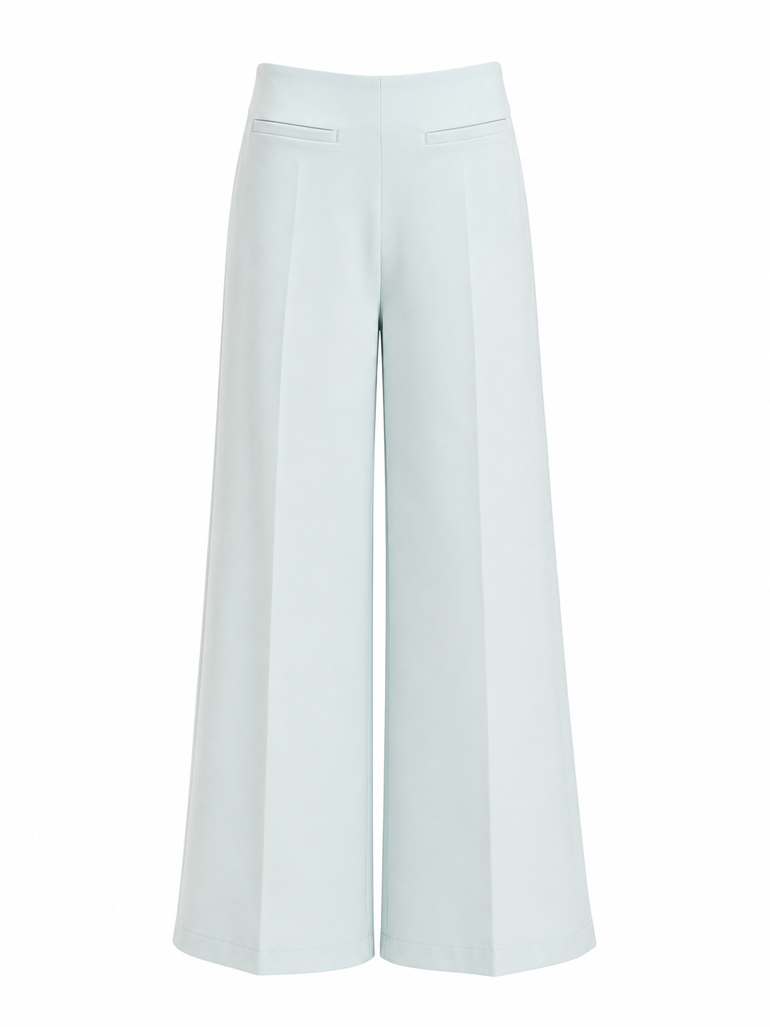 Pastel blue wide-leg tailored pants