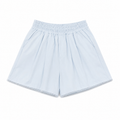 Sky blue scallop trim relaxed shorts