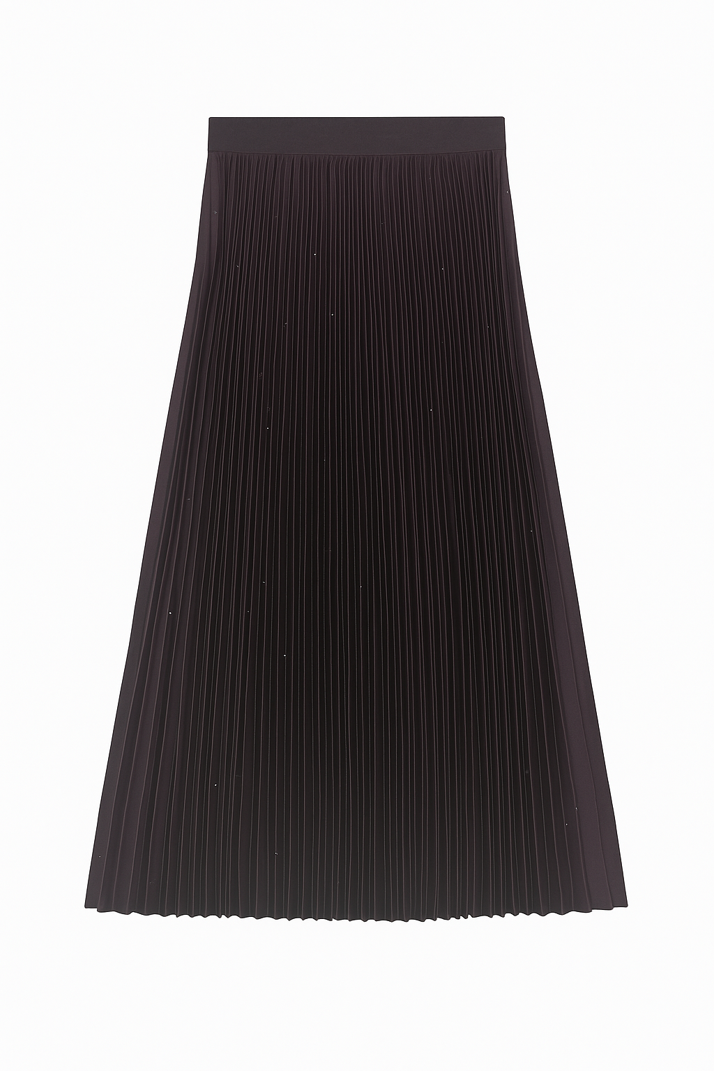 Pleated Midi Skirt in Deep Plum