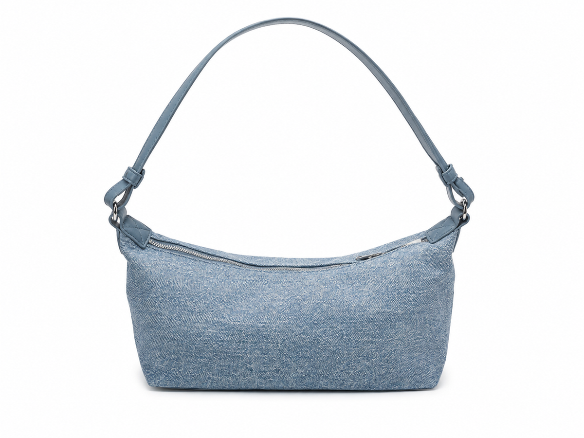 Denim blue shoulder bag