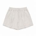 High-waist elastic waist tailored short-white