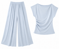 Sky blue two-piece lounge set