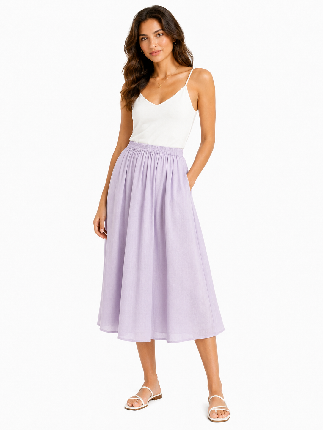 Elegant lavender maxi skirt