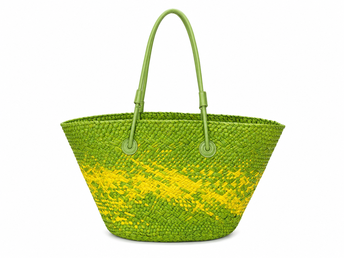 Citrus bloom woven tote bag