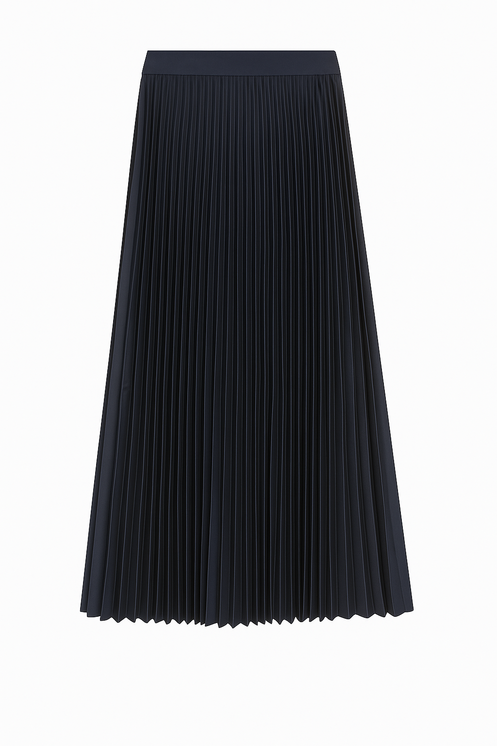Classic Pleated Skirt – Midnight Blue