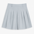 Light Gray Pleated Mini Skirt