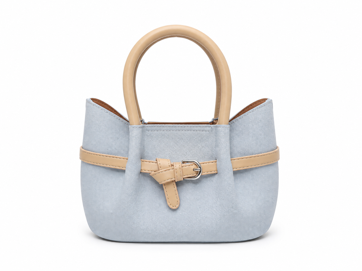 Powder blue mini tote bag