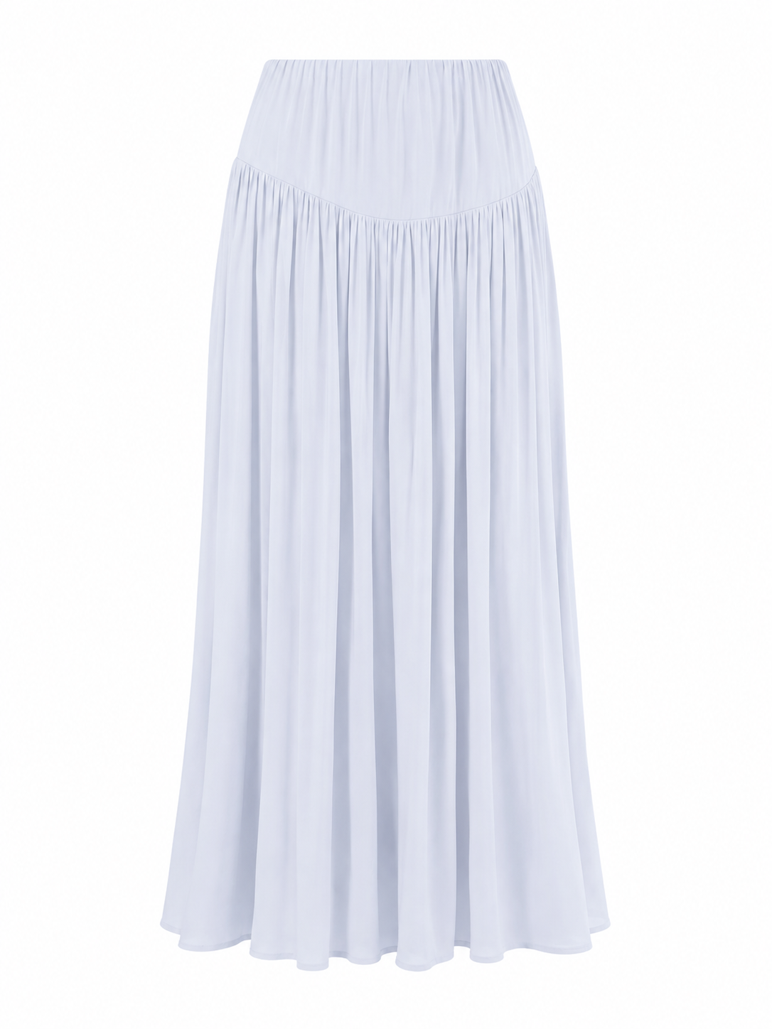 Women’s Light Blue Flowy Tiered Maxi Skirt
