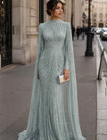 Moonlight Majesty Cape Sleeve Gown