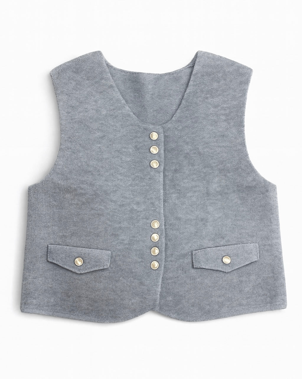 Soft Knit Button-Up Vest