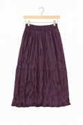 Plum Crinkle Maxi Skirt