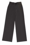 Brown Wide-Leg Tailored Trousers