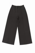 Brown Wide-Leg Trousers with Front Seams