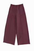 Deep Plum Wide-Leg Trousers