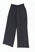 Dark Charcoal Wide-Leg Trousers