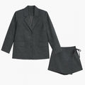 Tailored grey Blazer & Skirt Set
