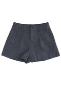 Charcoal Pleated Shorts